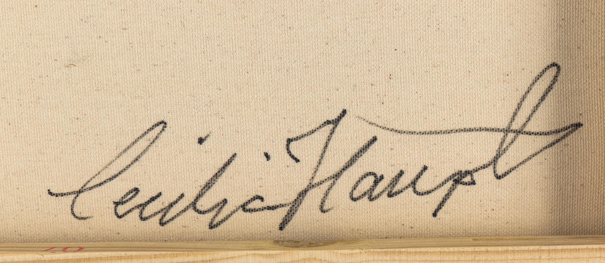 CECILIA HAUPT, olja på duk, "Längtans landskap" signerad a tergo.