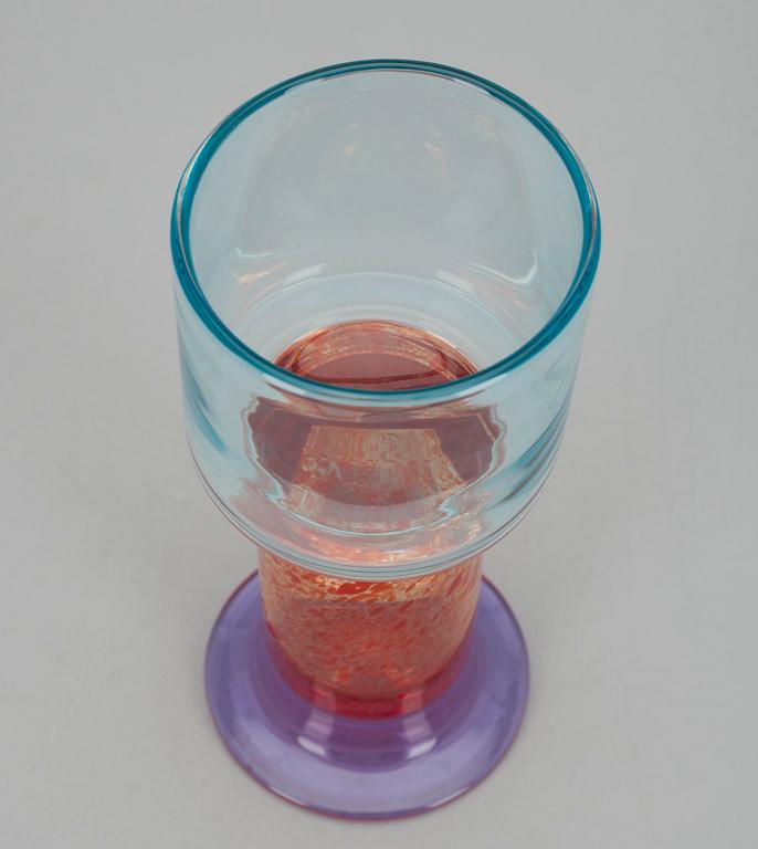 POKAL, glas, sign. Kaj Franck Nuutajärvi, Notsjö. 1970-tal.