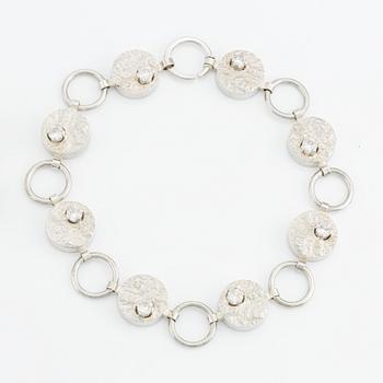 Necklace and bracelet, Ceson, silver, Gothenburg 1969 and 1970.