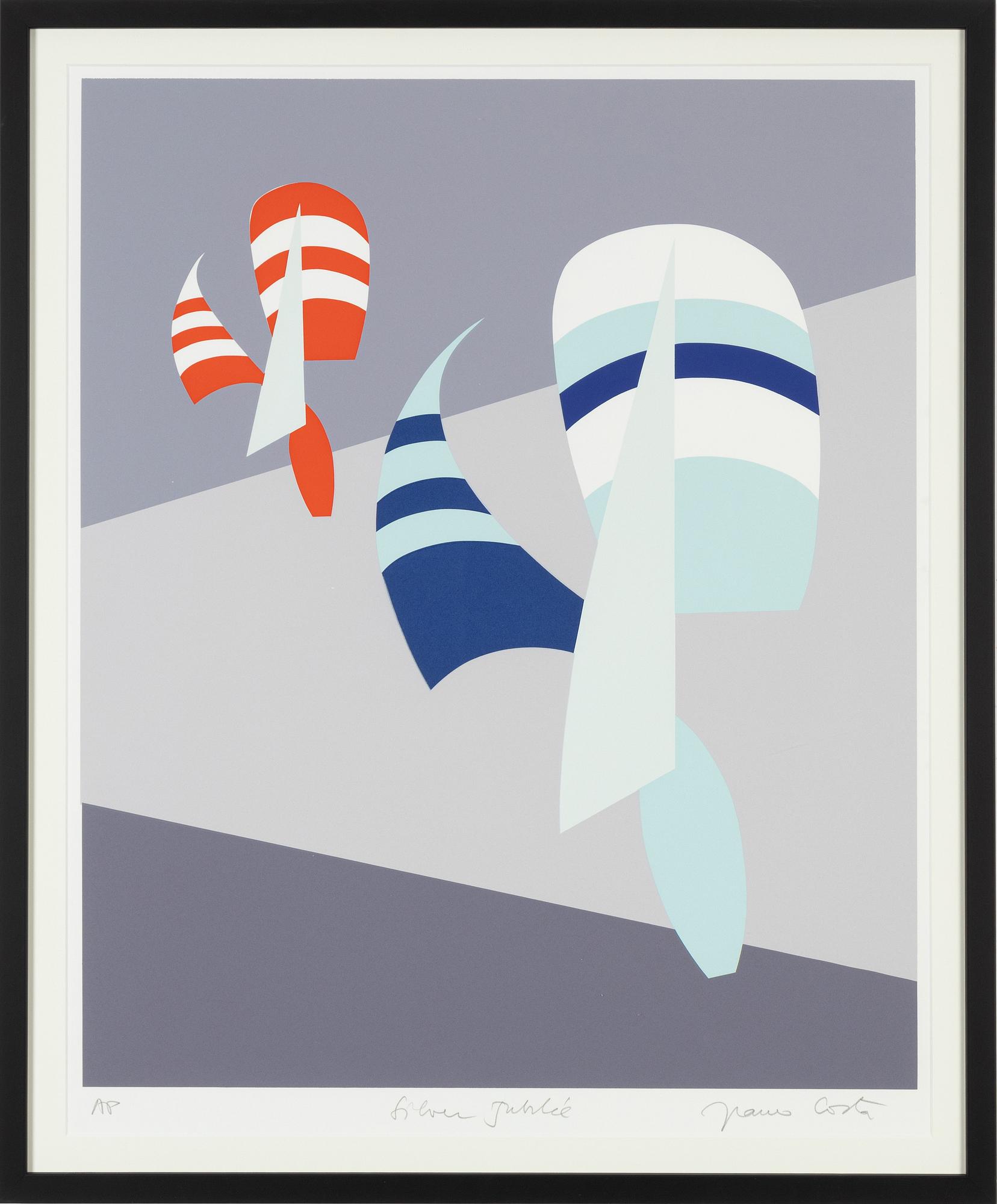 Franco Costa, färgserigrafi, signerad AP.