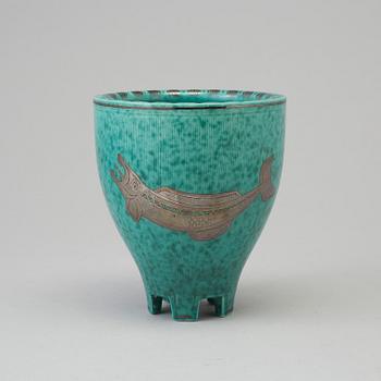 WILHELM KÅGE, an 'Argenta' stoneware vase from Gustavsberg, 1954.