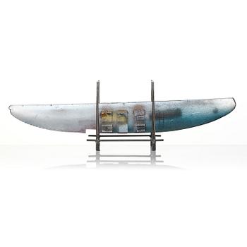 Bertil Vallien, a unique sand cast glass sculpture, Kosta Boda, Sweden.