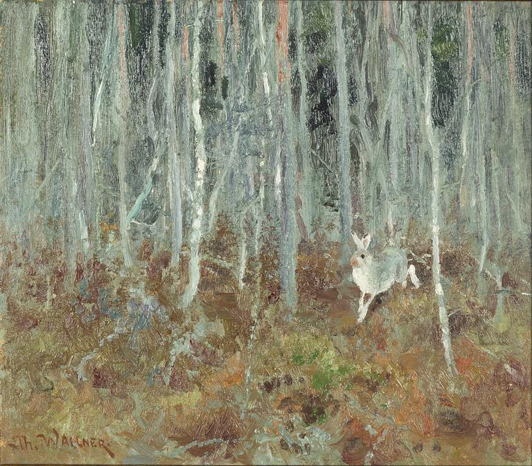 Thure Wallner, Hare i höstlandskap.
