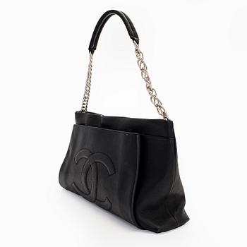 Chanel, a black caviar leather handbag, 2008-09.