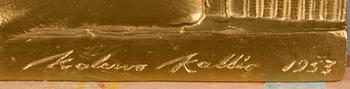 KALERVO KALLIO, relief, påmålad gips, signerad och daterad -53.