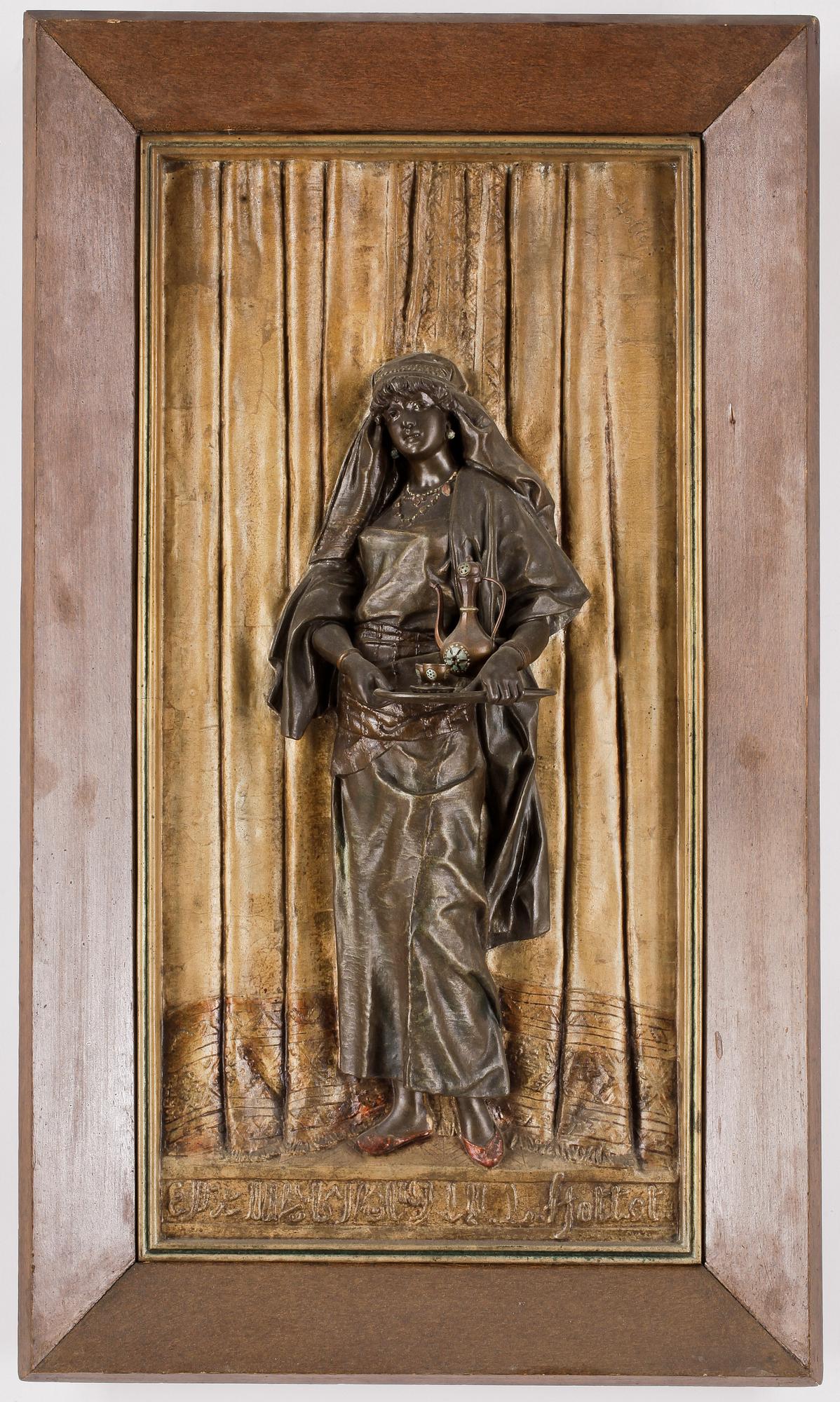 LOUIS HOTTOT, reliefskulptur, brons, signerad.