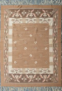 389. Greta Skogster-Lehtinen, GRETA SKOGSTER-LEHTINEN, A 1920s Finnish flat weave carpet for Kotiteollisuus Oy Orkamo.