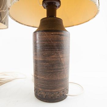 Table lamps, a pair, 1970s.