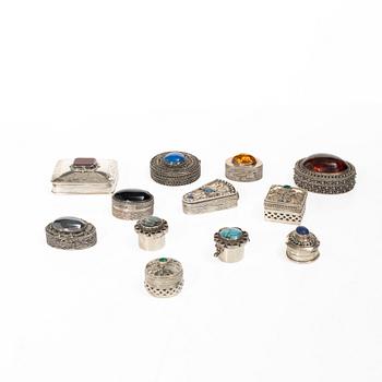 Dosor, 12 st, silver, 1900-tal, bl a Mexico.