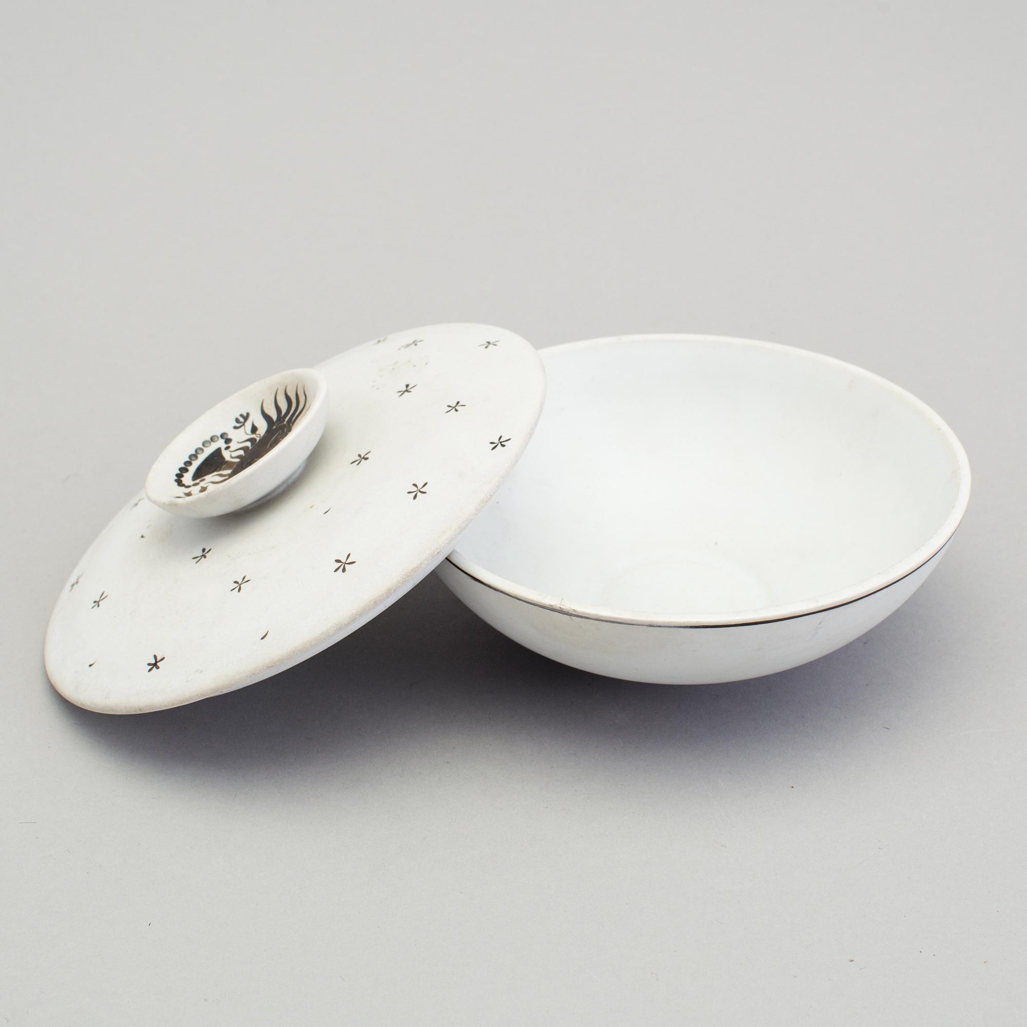 STIG LINDBERG, a lot of seven pieces of "Grazia" items, Gustavsberg 1950/60s.