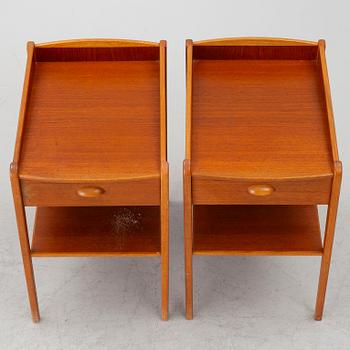 Bedside tables, a pair, second half of the 20th century.