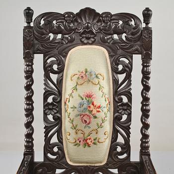 KARMSTOL, barockstil, 1900-talets första del.