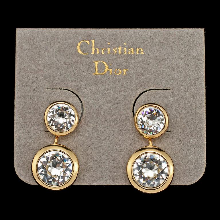 CHRISTIAN DIOR, örhängen samt armband, 1900-talets sista kvartal.