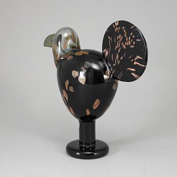 OIVA TOIKKA, LINTU, lasia, "Ladybird", numeroitu 626/1000, signeerattu O. Toikka Nuutajärvi.