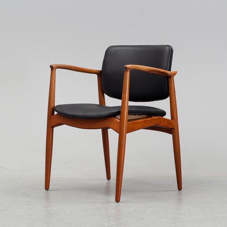 A teak armchair from Örum, Denmark.