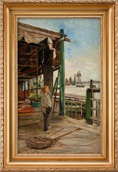 CHARLES JAMES LAUDER, olja på duk, sign.