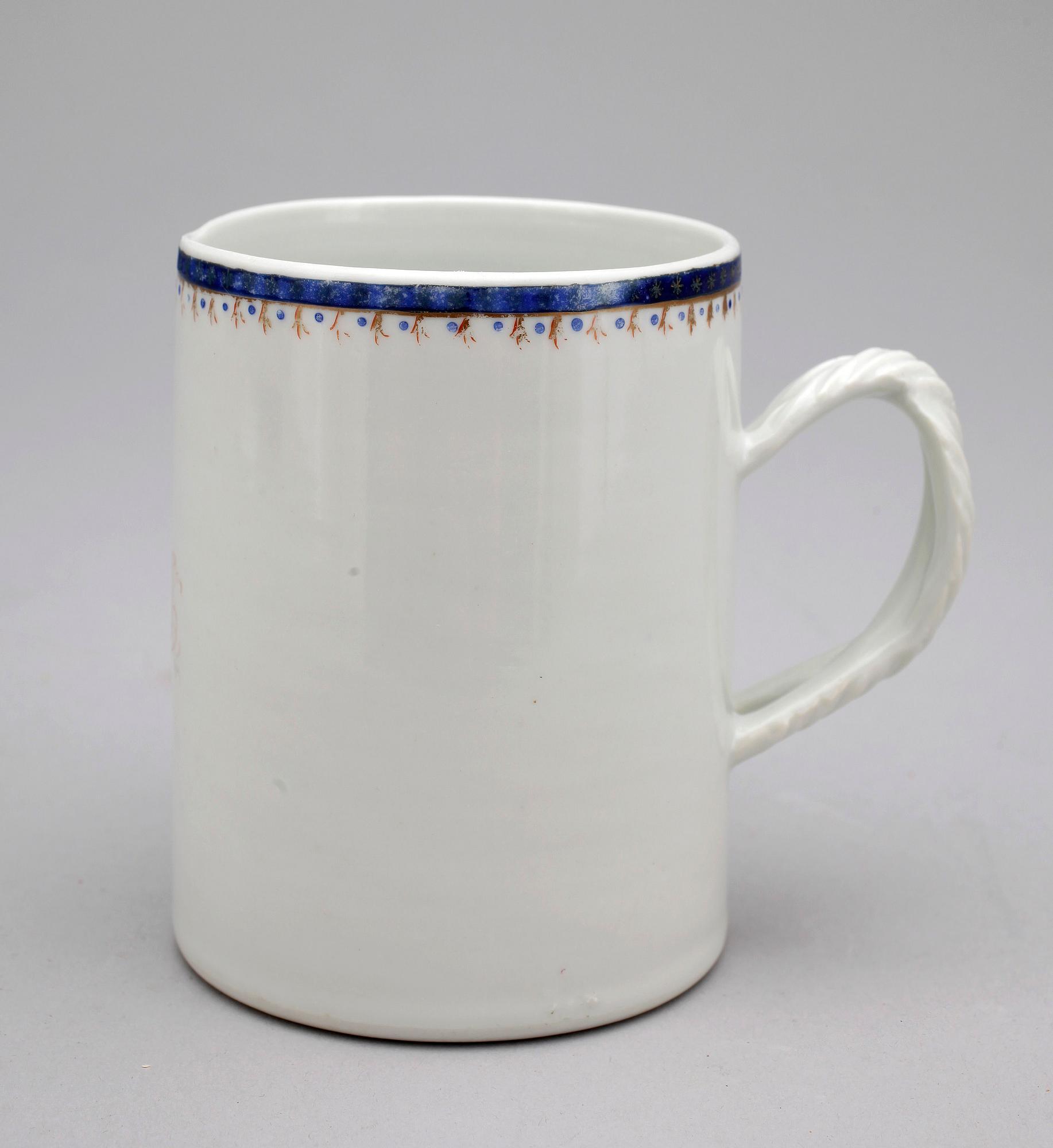 MUGG, porslin, Kina troligen omkring 1800.