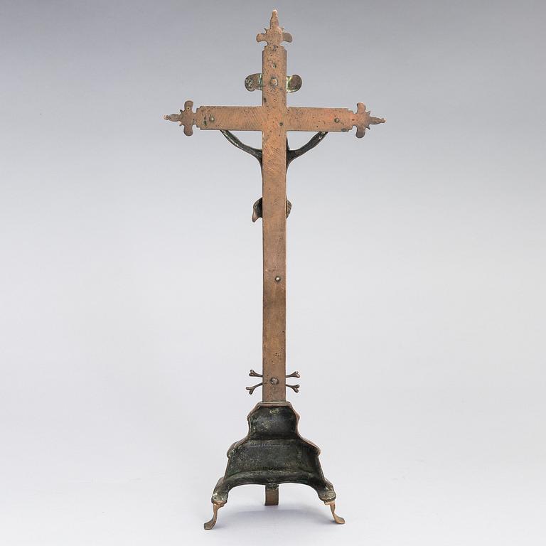 KRUCIFIX, pronssi, todennäköisesti 1600-luku.