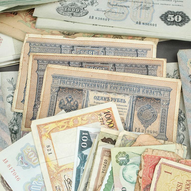SAMLING SEDLAR, Ryssland, sent 1800- tidigt 1900-tal.