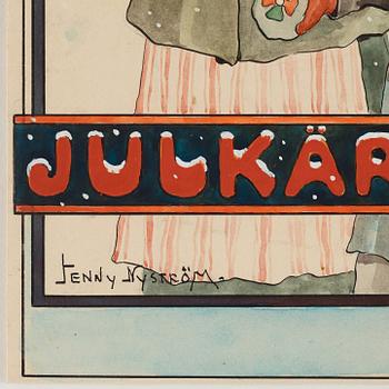 Jenny Nyström, "Julkärfven 1902" (Cover illustration for Christmas publication in 1902).