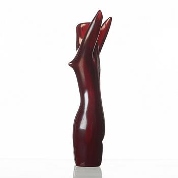 Fulvio Bianconi, A Fulvio Bianconi glass vase in the shape of a woman 'Sirena', Venini, Murano, Italy 1950's.