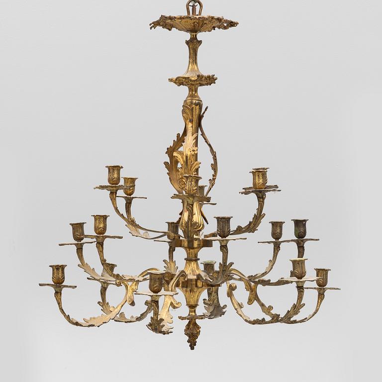 Ljuskrona, rokokostil, 1800-talets andra häkft.