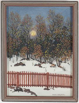 OSKAR BERGMAN, watercolour, signed.