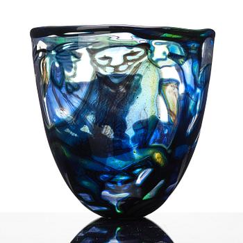 Eva Englund, a graal glass vase, Orrefors, Sweden, 1990.
