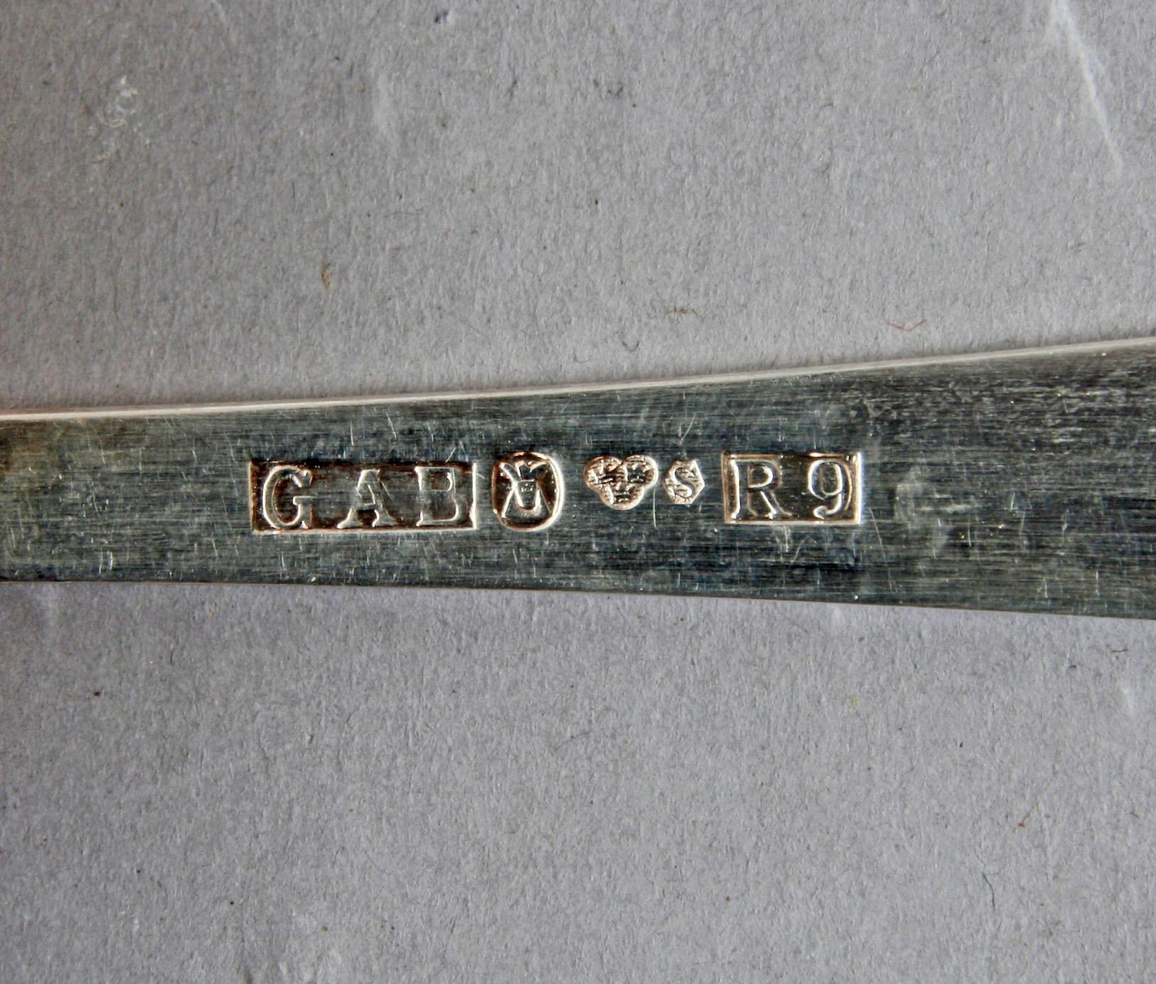 BESTICK, silver. 60 delar. "Rosenholm", G.A.B., 1960-1980-tal.