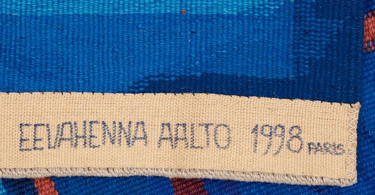 VÄVD TAPET. "Sommaren som var så rar". Tapestry weave (gobelängteknik). 105,5 x 137,5 cm. Signed EEVAHENNA AALTO 1998 PARIS at the back.