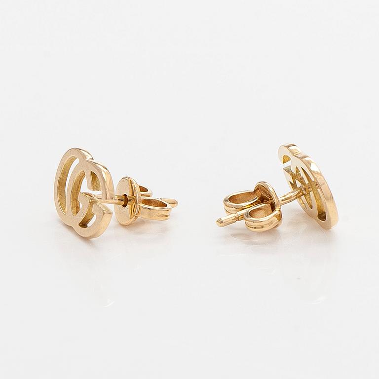 Gucci, a pair of 18K gold "GG Running" earrings.