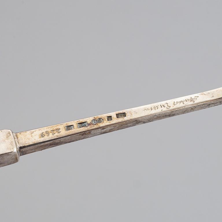 A sterling and wood punch ladle, mark of Anders Ericson, Kristianstad 1975.