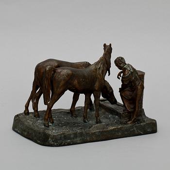 OKÄND KONSTNÄR, skulptur, patinerad metall, 1900-tal.
