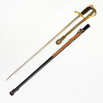 Sabel, svensk, m/1899 för officer, med balja.