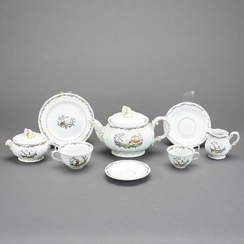 SERVIS, 14 delar, flintgods, Mah-Jong Rörstrand.