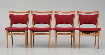 stolar, fyra stycken "SW86", Søren Willadsen, Danmark, 1950-tal.