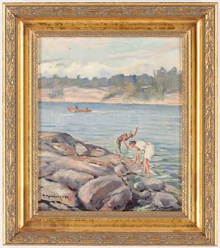 TURE MALMBERG (FINLAND), olja på duk, signerad och daterad -54.