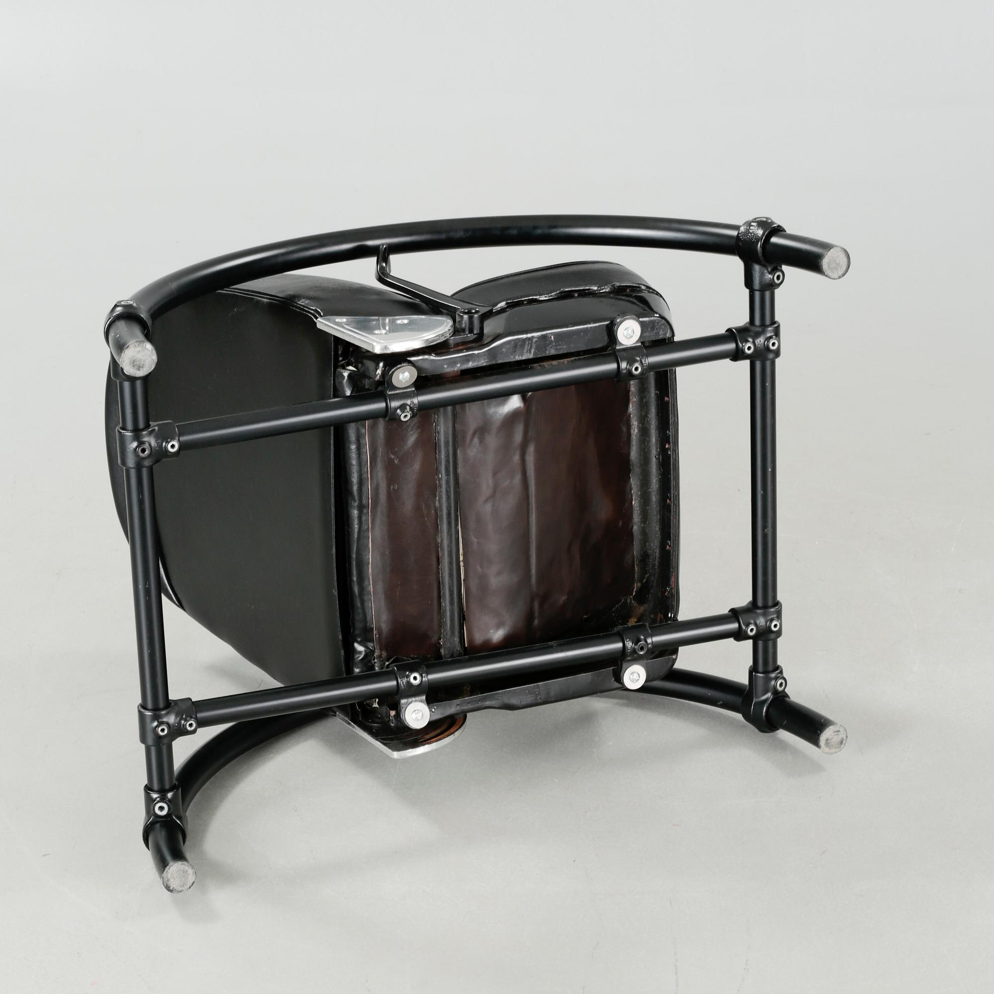 "Rover chair" by Ron Arad, One Off Ltd, London, 1980s.