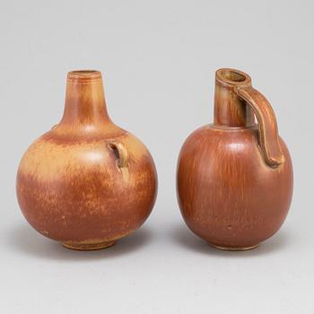 GUNNAR NYLUND, vaser, 2 st, stengods, Rörstrand.