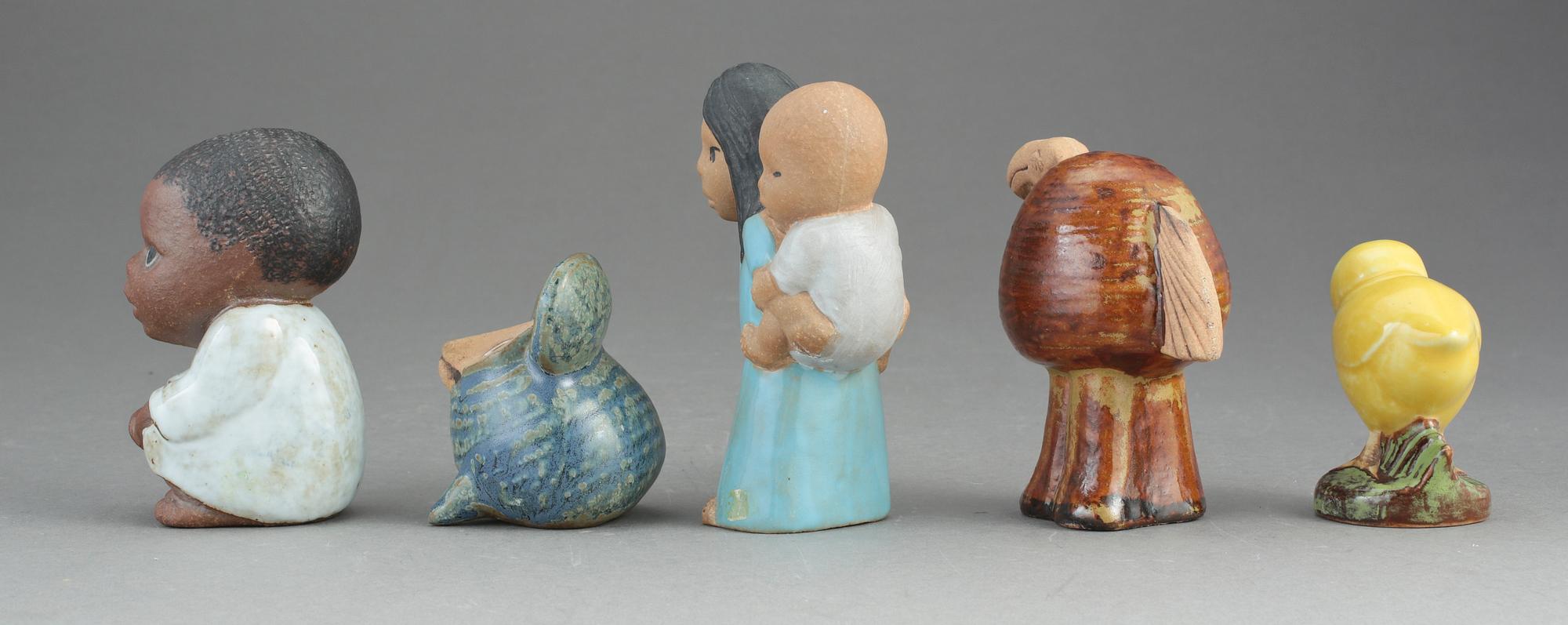 FIGURINER, 5st stengods, Lisa Larson, Gustavsberg.