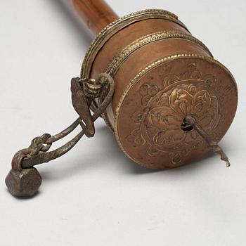 A set of three Tibetan prayer rolls, 19th Century.