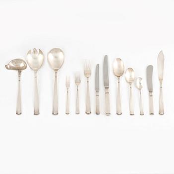 Jacob Ängman, bestickuppsättning, 98 delar, silver, "Rosenholm", Guldsmedsaktiebolaget, Stockholm 1960-80-tal.