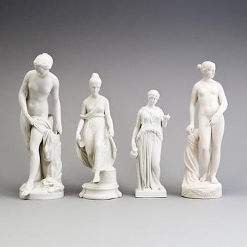 FOUR PARIAN FIGURES, Gustafsberg and Eneret, ca 1900.