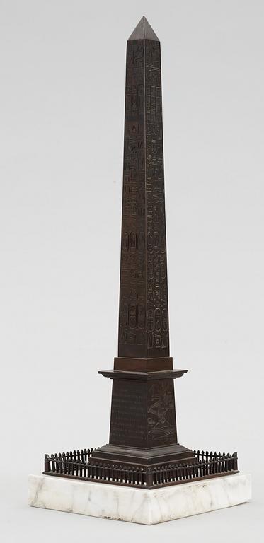 A French table obelisk, 19th Century.
