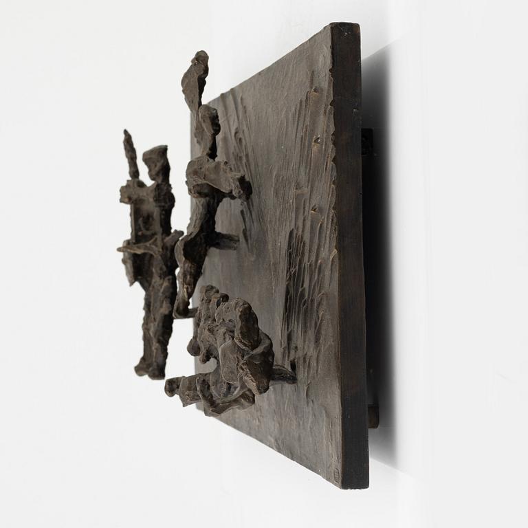 Bror Marklund, embossment, signed, bronze, measurements 48 x 26.5 cm.