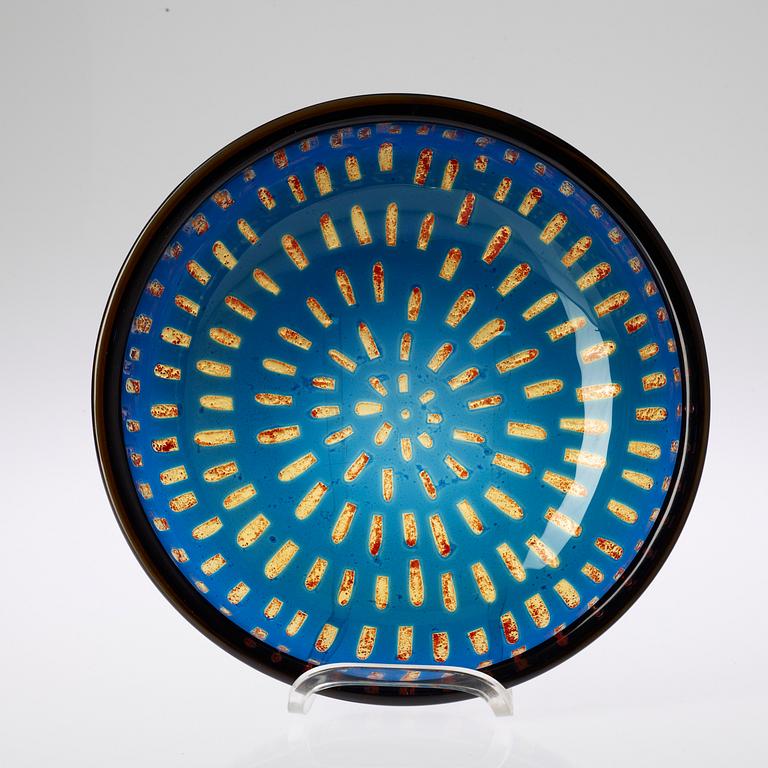 A Sven Palmqvist Ravenna glass bowl, Orrefors 1971.
