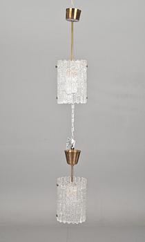 TAKLAMPOR, ett par. Carl Fagerlund, Orrefors. 1900-talets andra hälft.