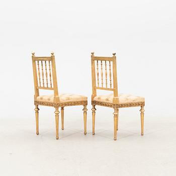 A set of four early 20th century Louis XVI-style chairs.
