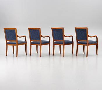 Four Empire style armchairs, Selva, Italy.