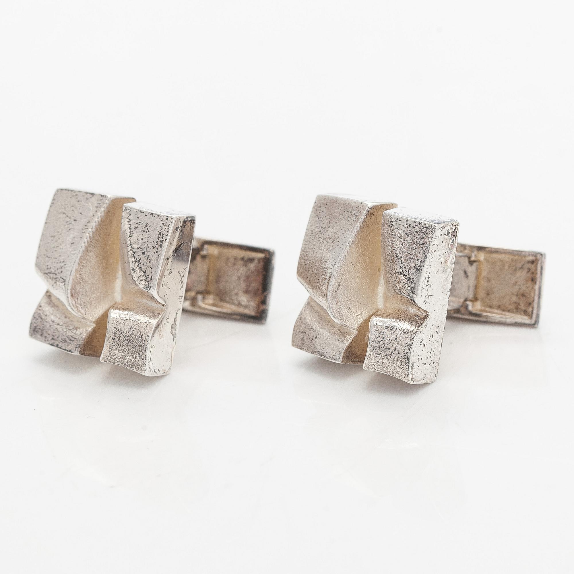 Björn Weckström, manschettknappar, "Polaris", silver, Lapponia 1978.